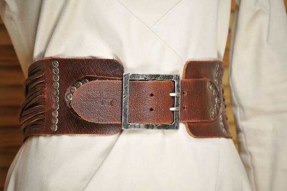 Vintage LEYVA Womens Belt Made in Spain Wide Belt