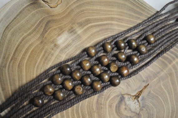 Macrame Fringed Belt Made Of Natural Cotton Rope … - image 5