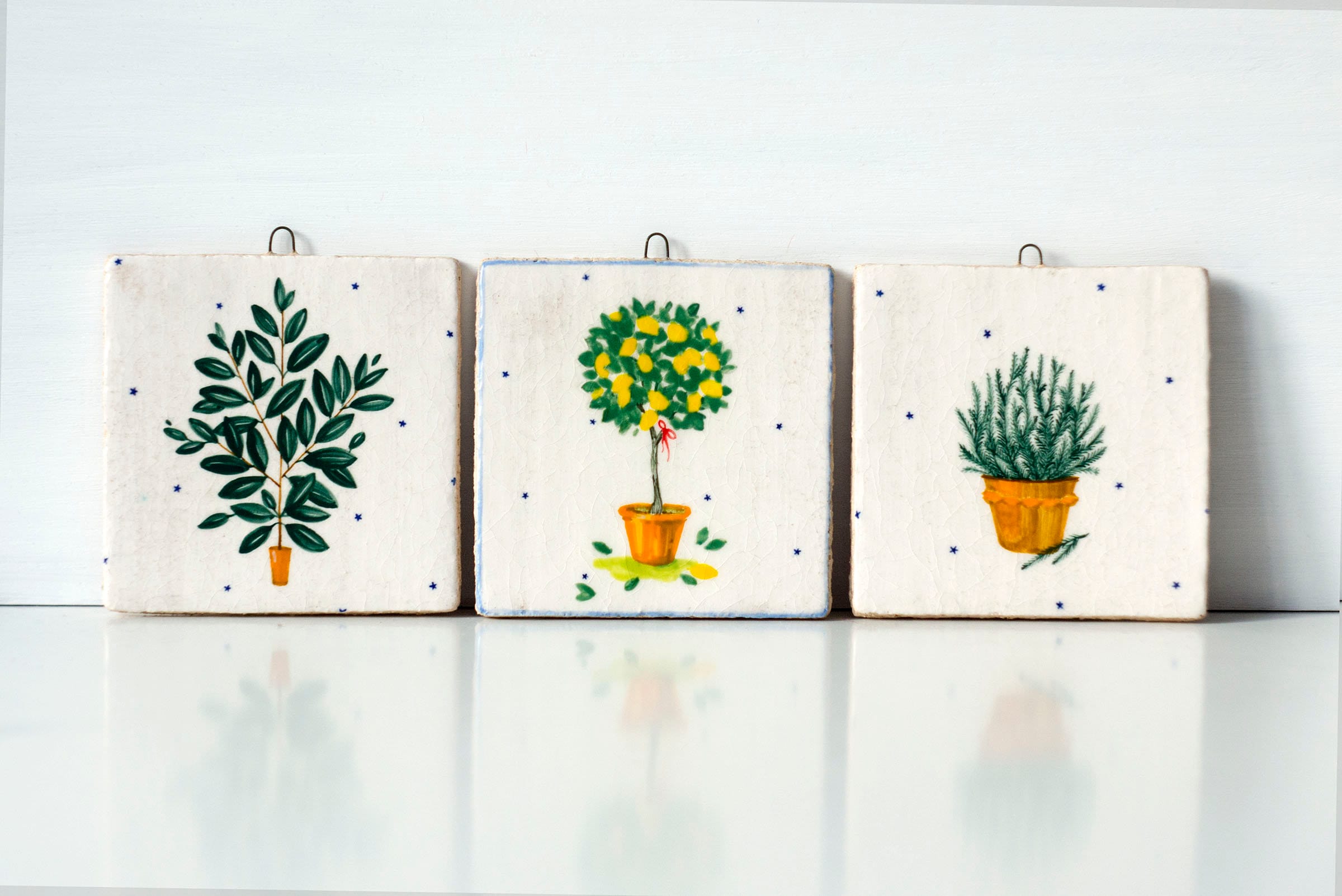 Ceramic Wall Art Tile Wall Art Tile Botanical Wall Art Etsy