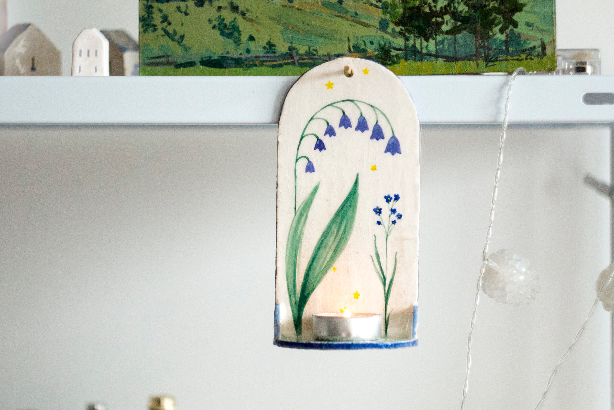 Ceramic wall art Wall hanging Wall shrine Wall altar shelf Etsy