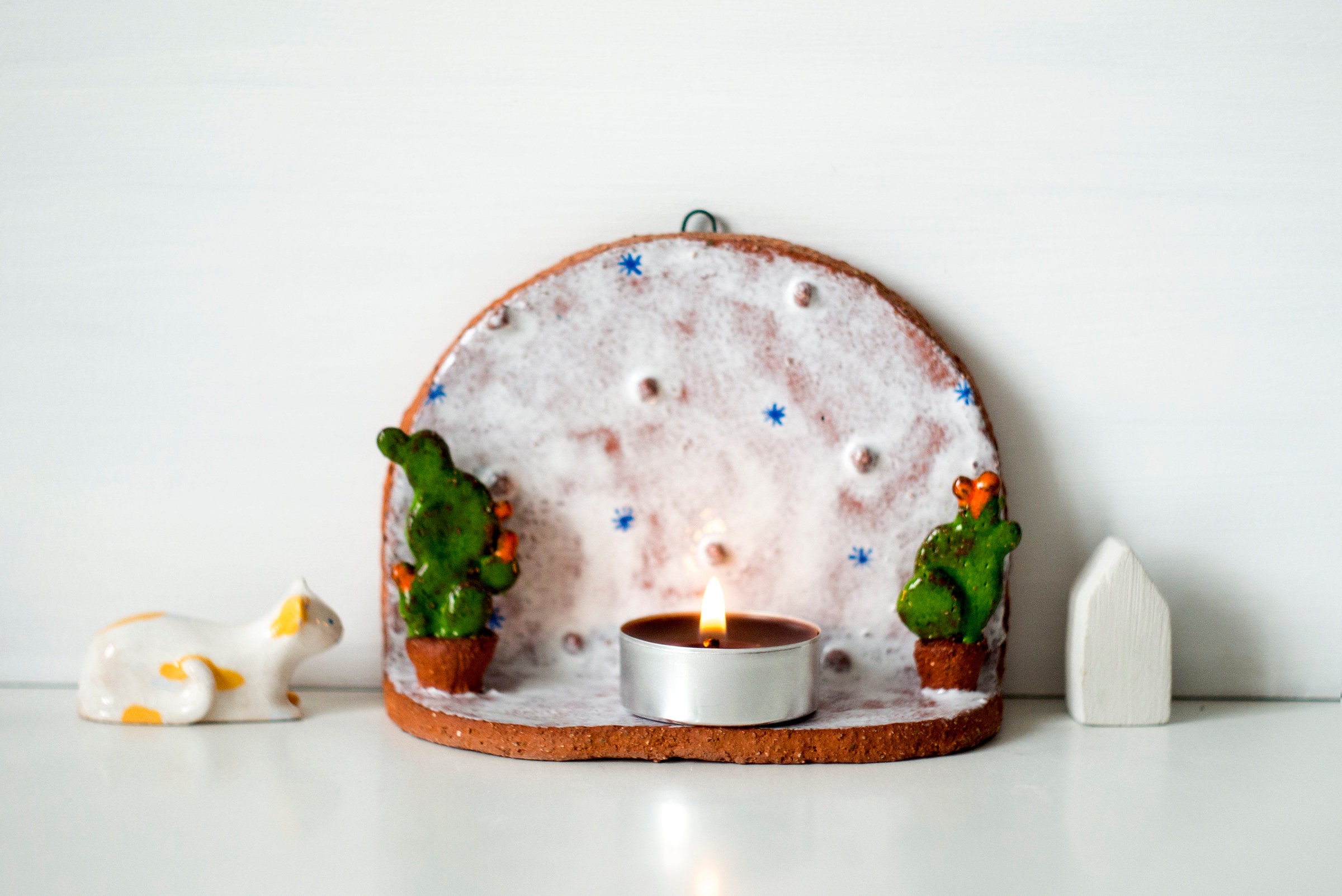 Ceramic wall art Wall hanging Wall shrine Wall altar shelf Etsy