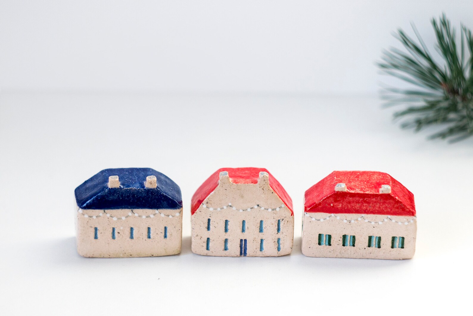 Ceramic House Figurine Gift Under the Tree Tiny House Etsy