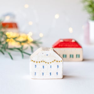 Ceramic house, Figurine, Gift, Under the tree, Tiny house, Miniature house, Pottery house, Ceramic miniatures, Little house,Small house gift