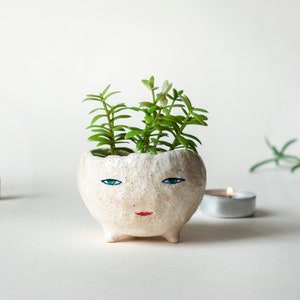 Ceramic planter, Succulent plant pot, Ceramic cactus pot, Succulent clay planter, Cache pot, Flower pot, Modern mini planter, Plant pot