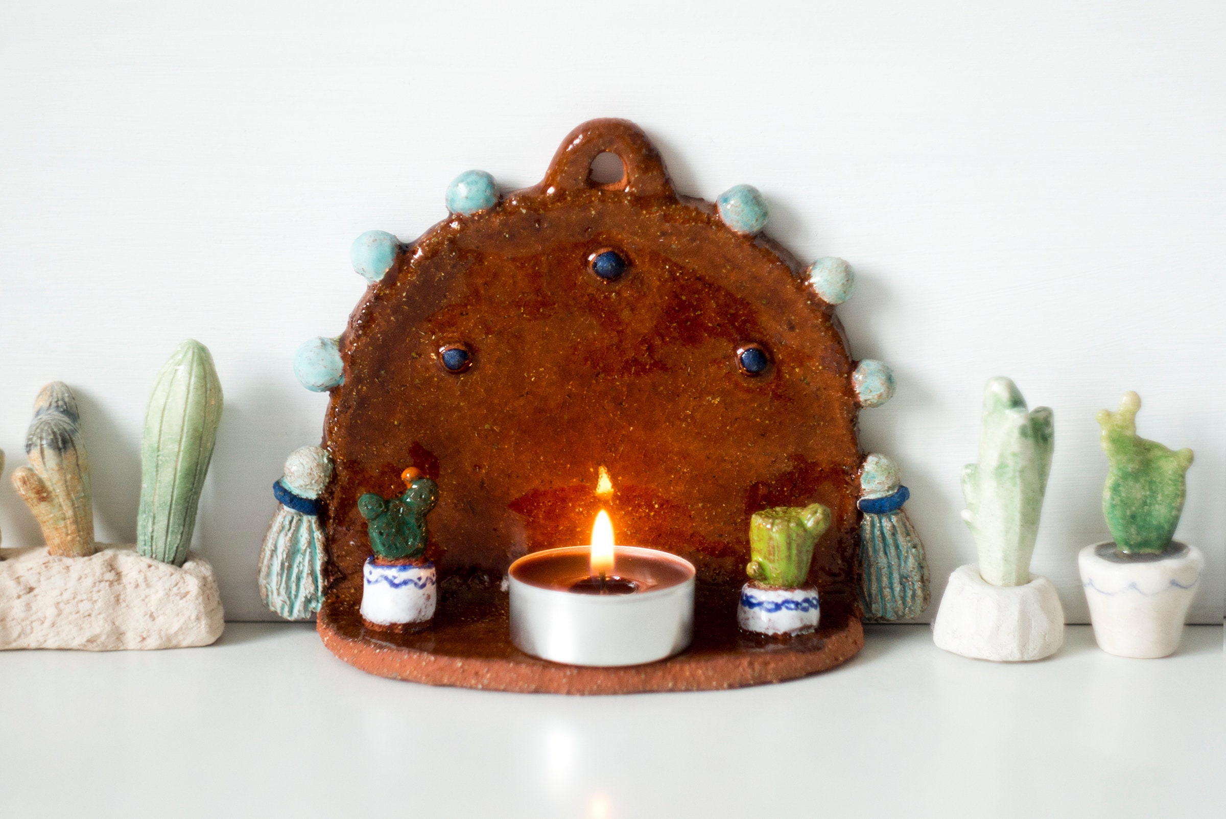 Ceramic wall art Wall hanging Wall shrine Wall altar shelf Etsy