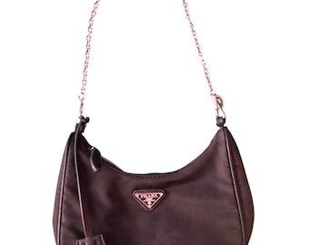 Vintage Prada Leather Purse Bag Lock and Key Black Prada Doctors