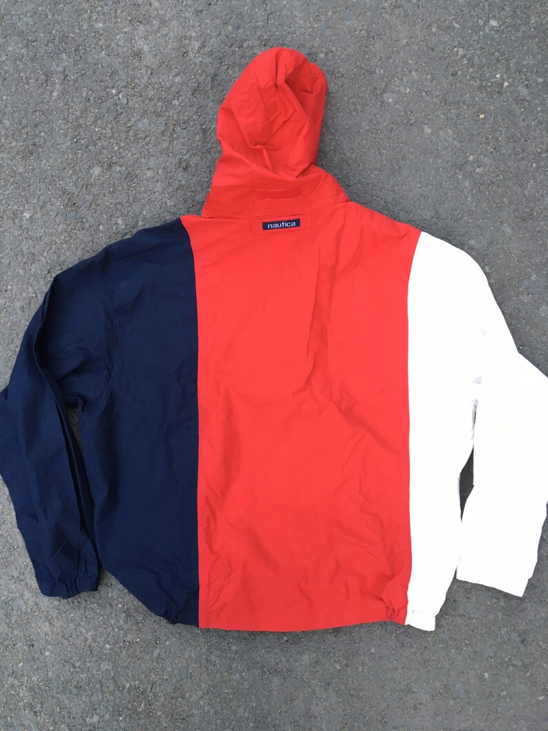 vintage nautica 90s colourblock jacket