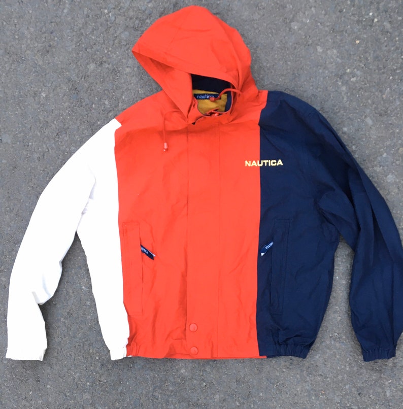 vintage nautica 90s colourblock jacket