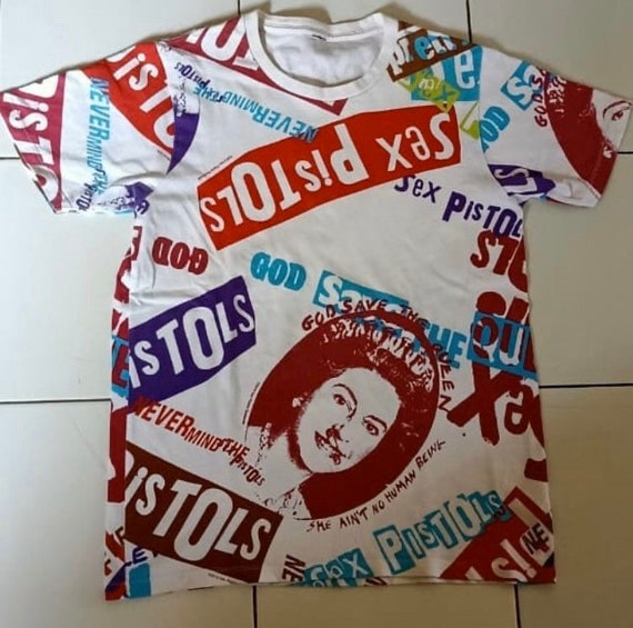 vtg sex pistols all over t shirt