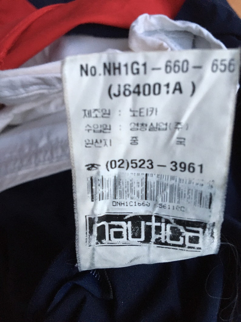 vintage nautica 90s colourblock jacket