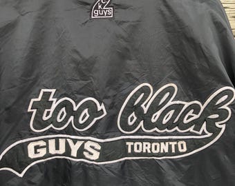 too black GUYS TORONTO スタジャン ブラック Vintage Too Black Guys Toronto Streetwear Hiphop - Etsy