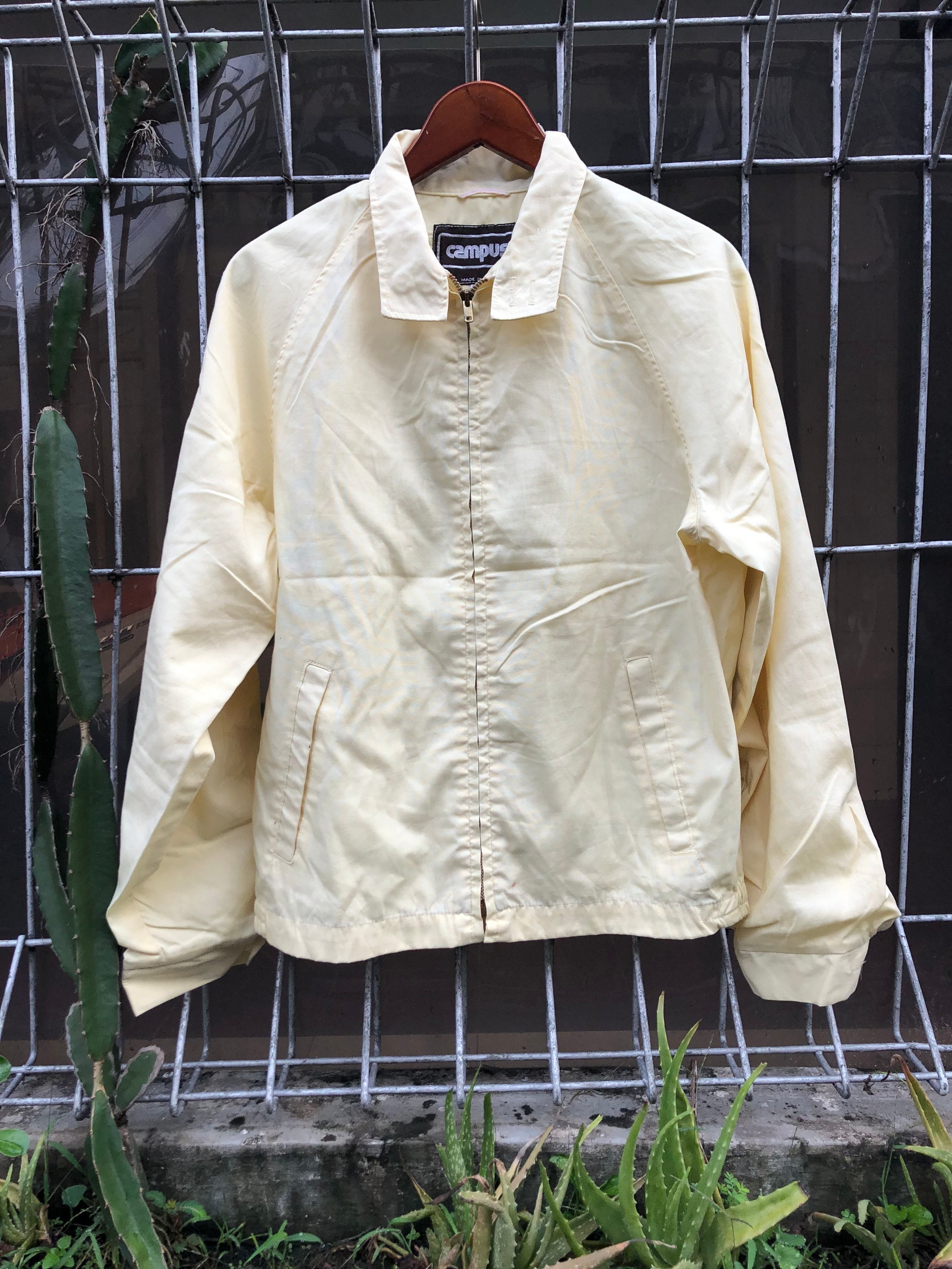 50〜60's CAMPUS OUTERWEAR VTG 50 60s Men's Distressed Brown Leather Bomber Jacket