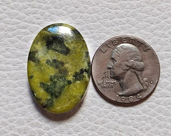 Natural High Quality Green Canadian Jade Healing Palmstone Loose Gemstone Beautiful Canadian Jade Cabochon Gemstone Size 33x24x6mm 47Cts
