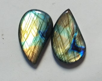 100 /% Natural Amazing AAA+ 36.50 Ct Great Color Purple Flashy Labradorite Cabochon Pear Shape 30x22x7 mm Labradorite Pendant Size.CB-278