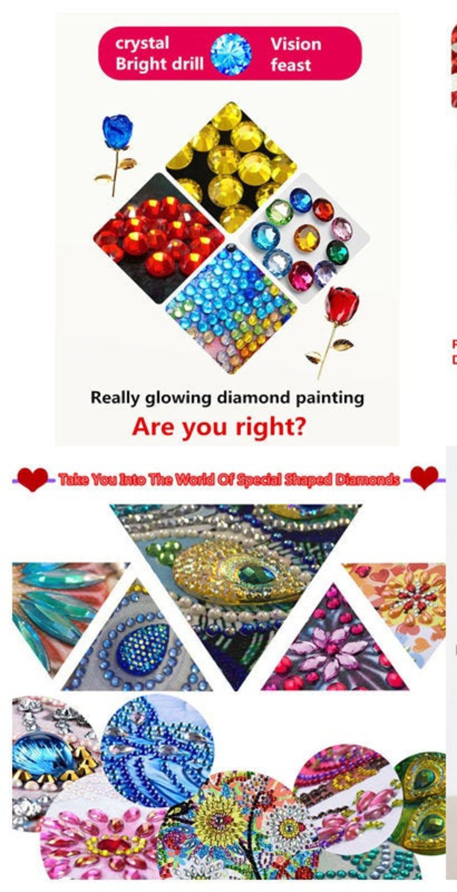 5 DIY Diamond Painting Sparklers Keychains Butterflies each | Etsy