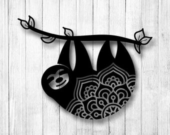 Download Sloth Zentangle Svg Etsy