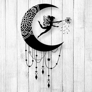 Download Fairy Mandala Moon Svg Mandala Svg Moon Svg Moon Clipart Etsy