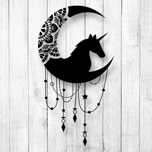 Download Unicorn Mandala Moon Svg Mandala Svg Moon Svg Moon Etsy
