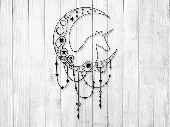 Download Unicorn Mandala Moon Svg Mandala Svg Moon Svg Moon Etsy