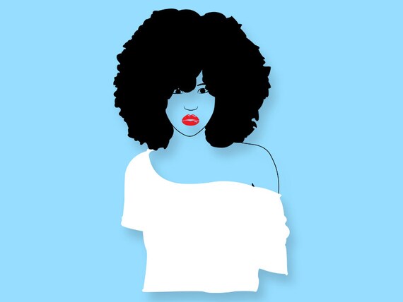 Download Afro Svg Afro Woman Svg Afro Cricut Svg Files Silhouette Etsy
