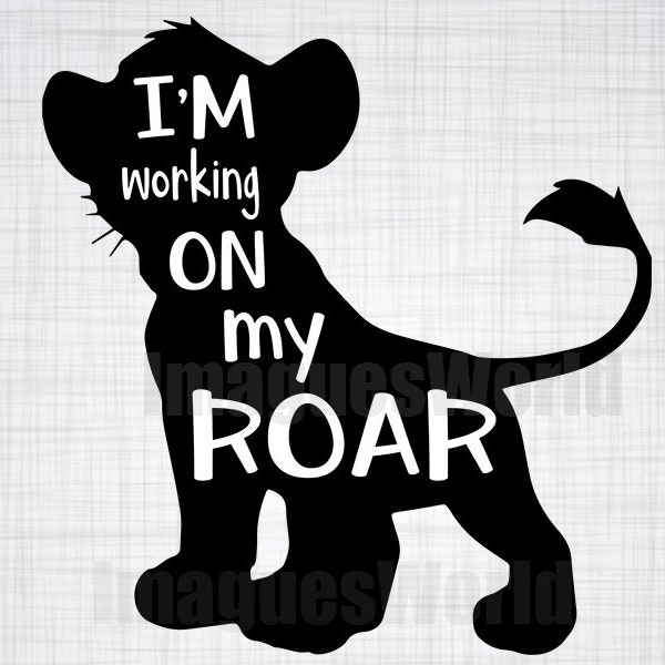 I'm working on my Roar!  Inspired Onsie. Lion King  infant clothing, Baby shower gift, Wedding gift. Simba svg