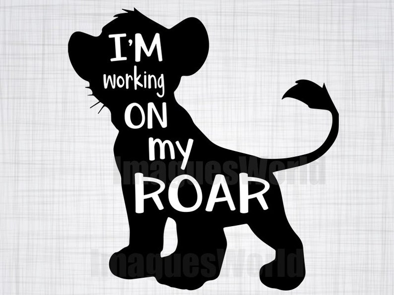 Download Simba Svg Baby Shower Gift I M Working On My Roar Wedding Gift Lion King Infant Clothing Inspired Onsie Clip Art Art Collectibles
