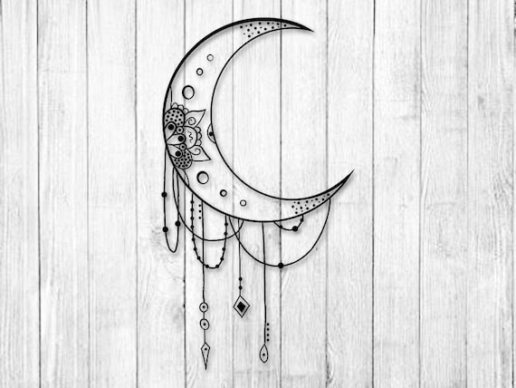 Mandala moon svg Mandala svg moon svg moon clipart svg | Etsy