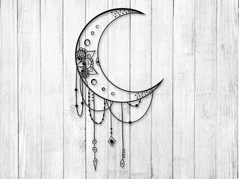 Download Mandala moon svg Mandala svg moon svg moon clipart svg | Etsy