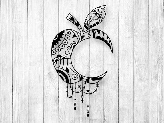 Download Apple Mandala Mandala Svg Apple Svg Apple Zentangle Svg Etsy
