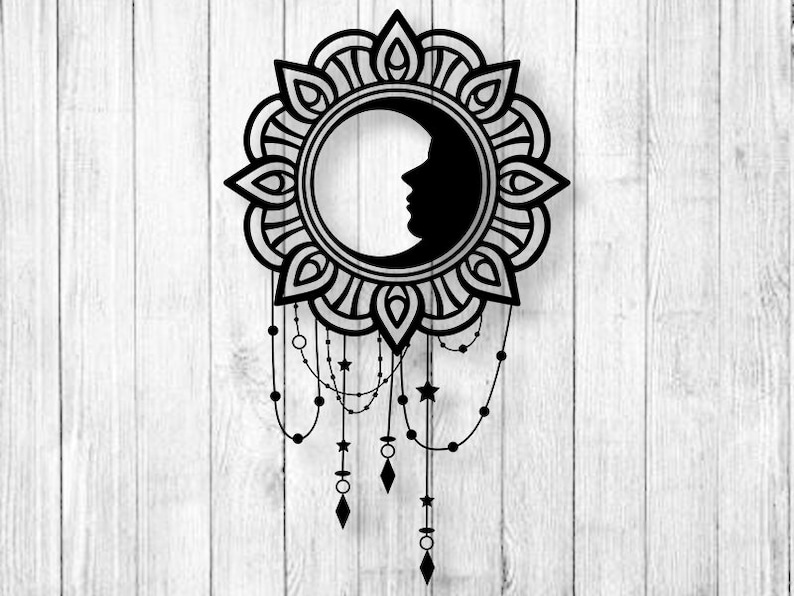 Download Mandala moon svg Mandala svg moon svg moon clipart svg | Etsy