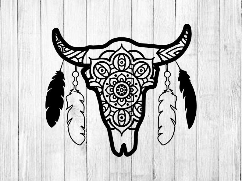 Download Clip Art Art Collectibles Files For Silhouette Cameo Or Cricut Vector Mandala Skull Svg Dxf Eps Skull Svg Svg Files Svg Mandala Svg Skull Clipart