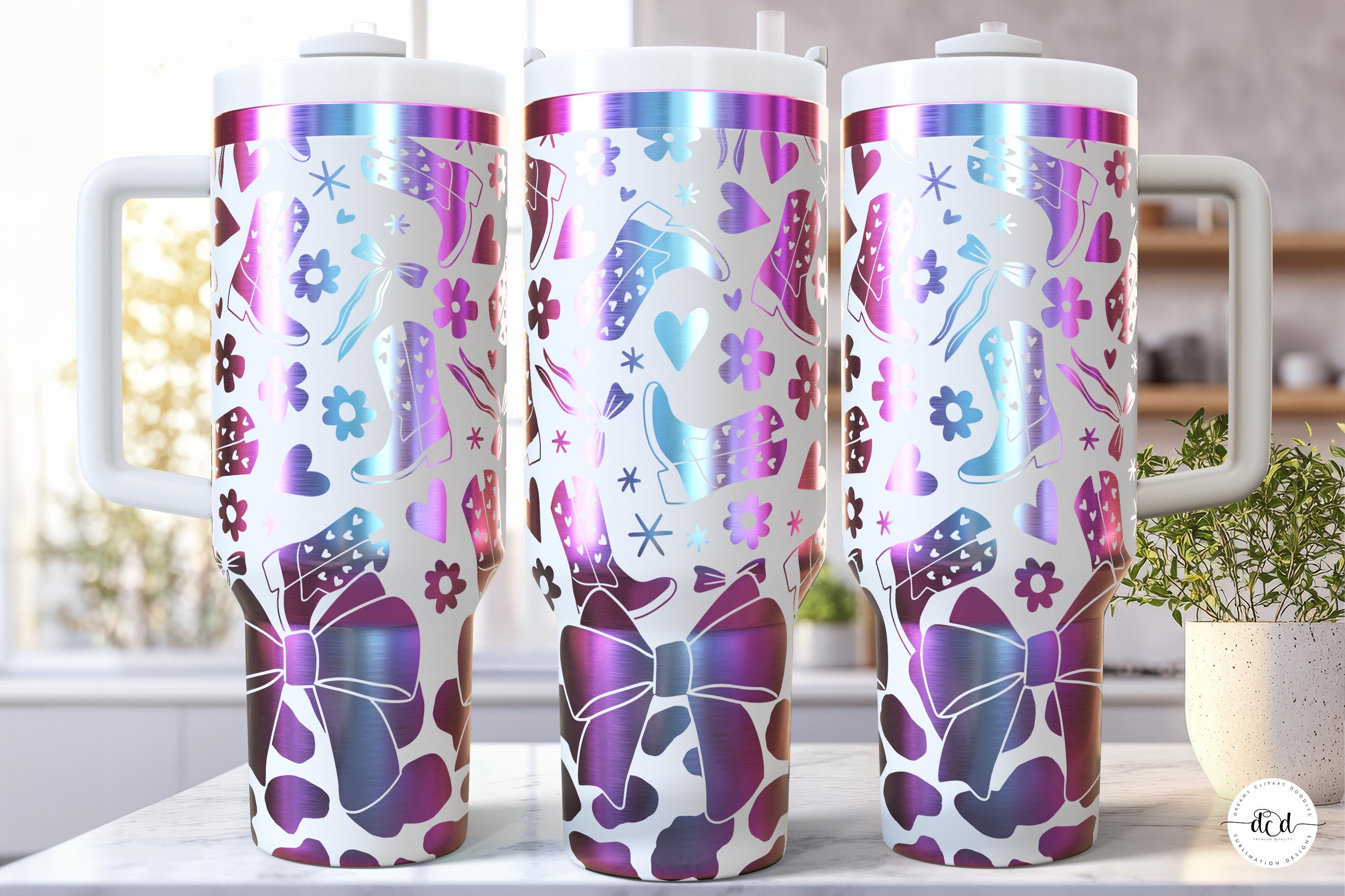 Coquette Cowgirl SVG Laser 40 Oz Tumbler Wrap, Laser Engraving SVG File ...