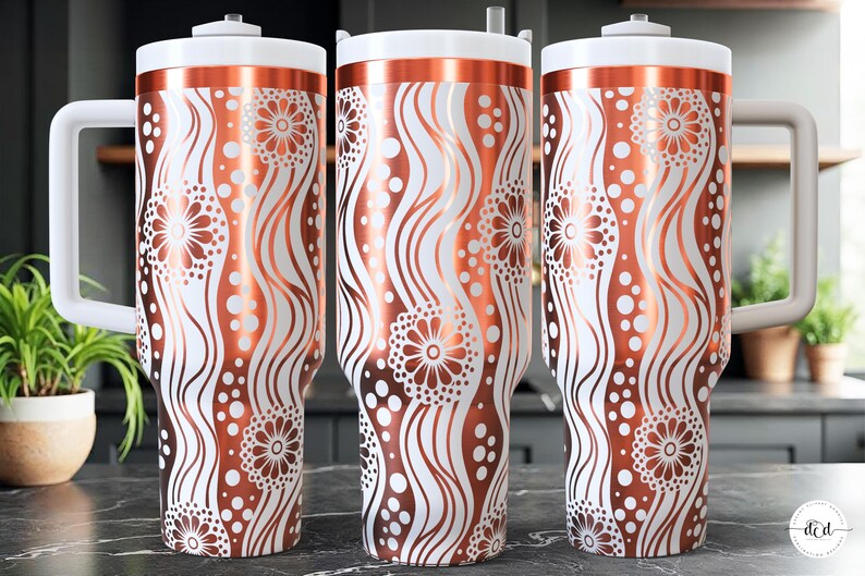 Floral 40 Oz Laser Tumbler Wrap SVG / Engraved Etched Quencher Seamless ...