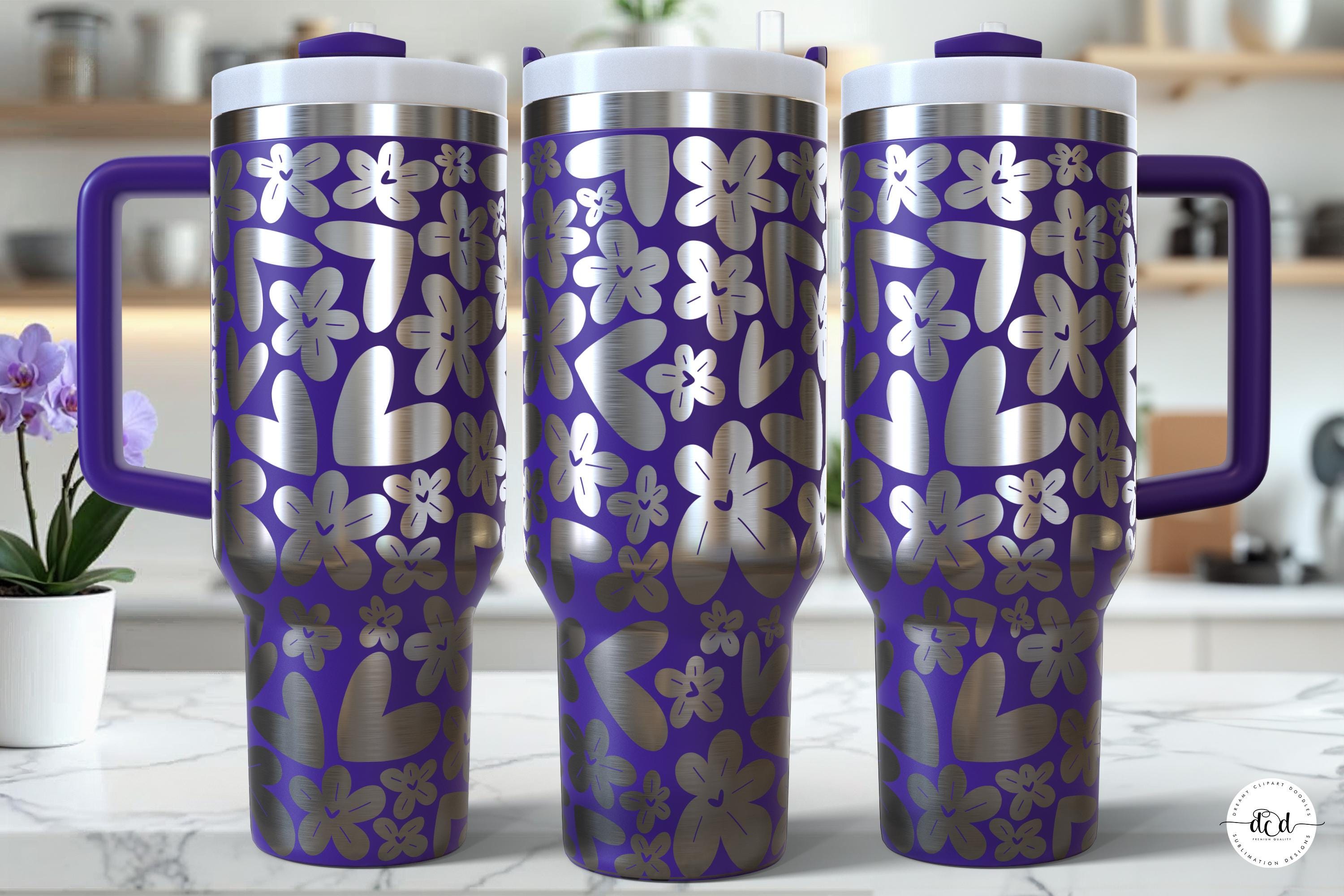Valentine's 40 Oz Laser Tumbler Wrap SVG / Engraved Etched Quencher ...