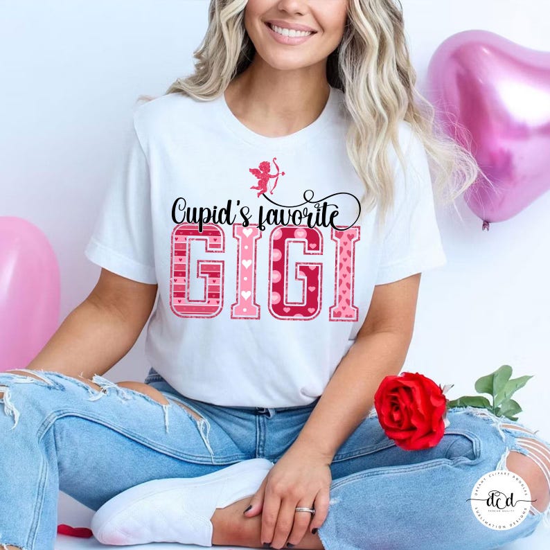 Valentines Sublimation Bundle PNG / Nana Gigi Mimi Mama Nurse Teacher / Love Angel Cherub Wings / Cupid's Favorite image 7