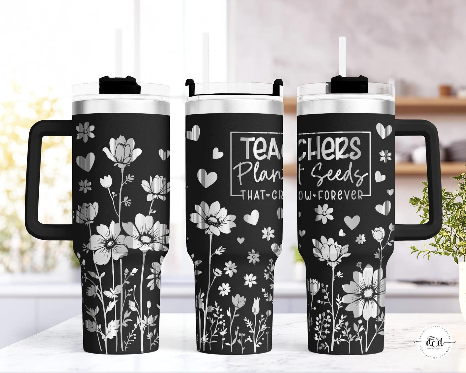Teacher 40 Oz Laser Tumbler Wrap / Engraved Etched Quencher Seamless ...