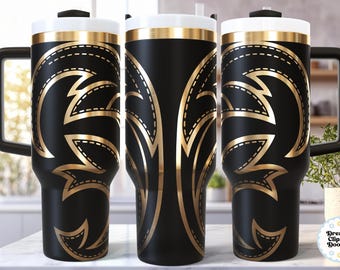 Cowboy Boot Stitch SVG, Laser Engraving Design for Rotary, Tribal Tumbler Wrap for 40oz Handle Mug, Western Pattern SVG, Digital Download