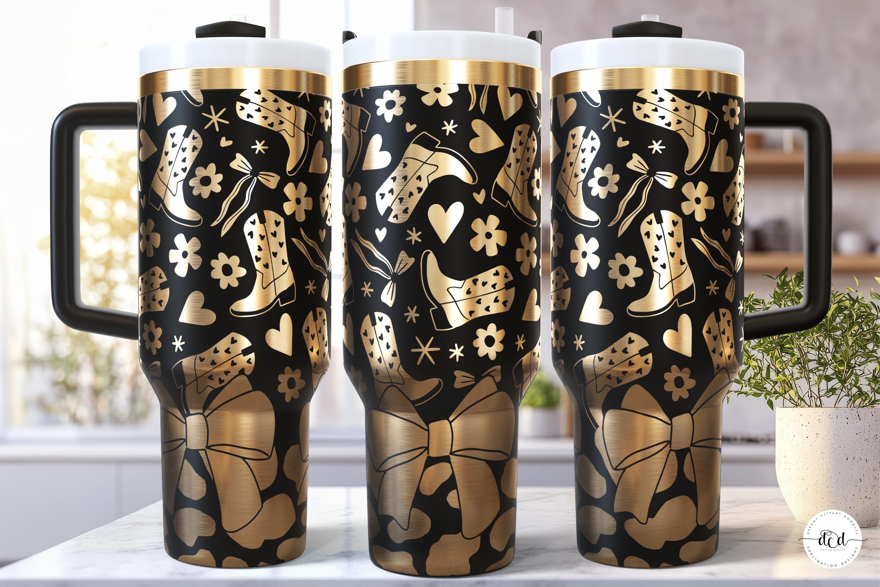 Coquette Cowgirl SVG Laser 40 Oz Tumbler Wrap, Laser Engraving SVG File ...