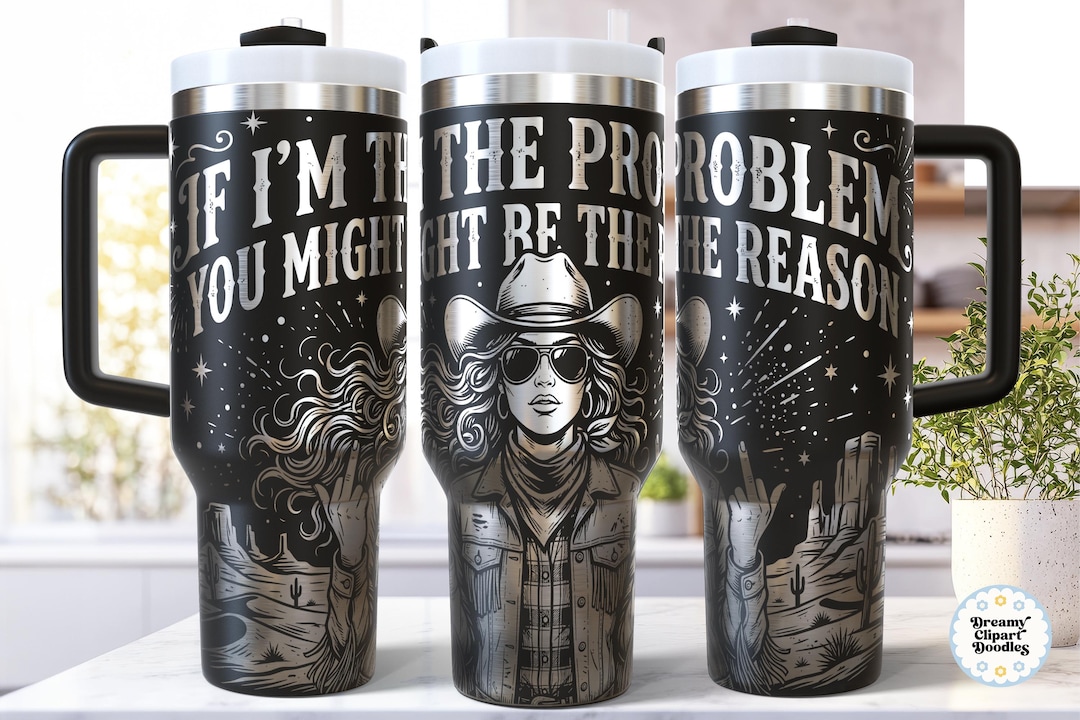 Cowgirl SVG Laser Engraving File, 40 Oz Tumbler Wrap, Funny Sassy ...