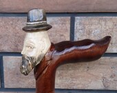 Cane Bearded Walking stick Handmade Wood Carving Strong stick Exquisite design Unmatched Style