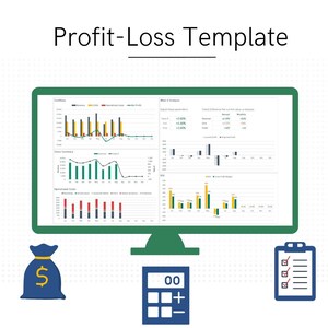 P&L 損益スプレッドシート | 損益計算書 | Excel ダッシュボード | 経費トラッカー