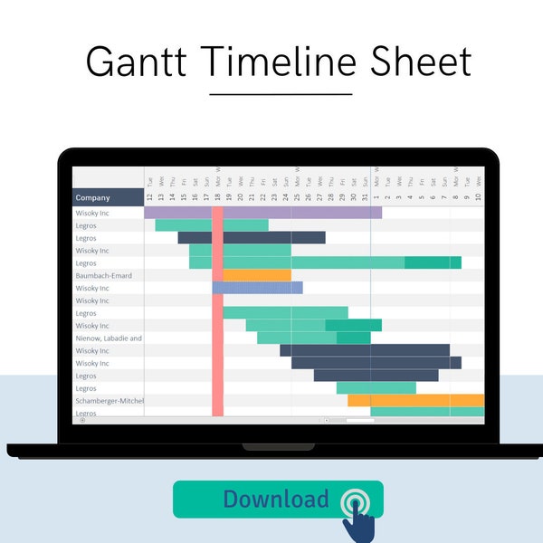 Grafico temporale di Gantt Excel: flessibile e automatizzato