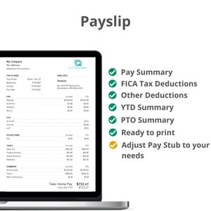 Generate a paystub for all employees. Payroll Calculator