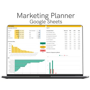 Marketing Campaign Planner | Google Sheets | Digital Marketing Tracker