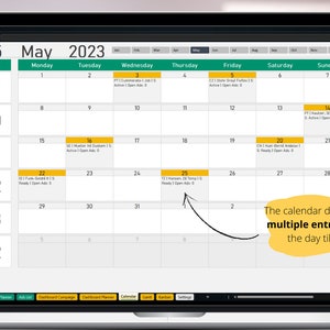 Calendar Marketing Planner in Excel Template