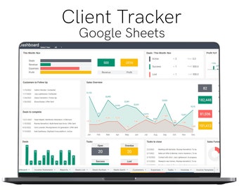 Google Sheets Client Tracker: Small Business CRM Dashboard (Digital Download), Lead & Expense Tracker