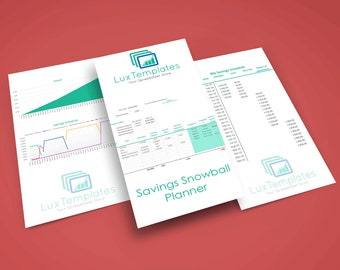 Savings Snowball Planner | Excel | Google Sheets | Savings Tracker