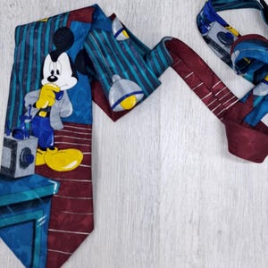 Italy Tie cartoon collectible tie Unlimited Necktie Mickey Mouse tie Walt Disney print Disney tie vintage Disney Necktie mens tie