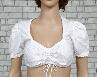 dirndl top Dirndl Blouse Crop Blouse S/M folk blouse festival top Octoberfest Blouse Victorian top Renaissance Blouse Dirndl Crop Top