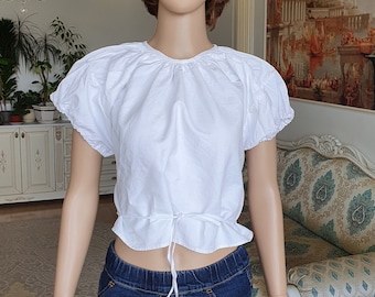 20s womens WHITE Blouse womens blouse Victorian Clothing Victorian Blouse Retro blouse antique camisole antique blouse Edwardian blouse S/M